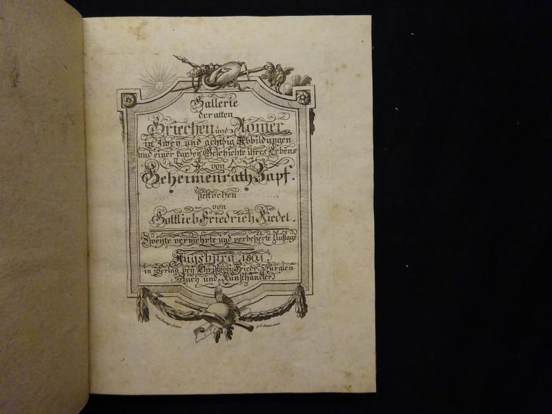 Gallerie der alten Griechen und Römer in zwey und achtzig Abbildungen und einer kurzen Geschichte ihres Lebens von Geheimrath Zapf. Gestochen von Gottlieb Friedrich Riedel. Zweyte vermehrte und verbeßerte Auflage. – Bild 2