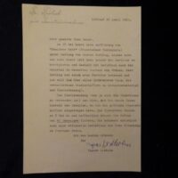Ms. Brief m. Datum u.U., Lidingö, 20. April 1963. 1 S. gr.8°.