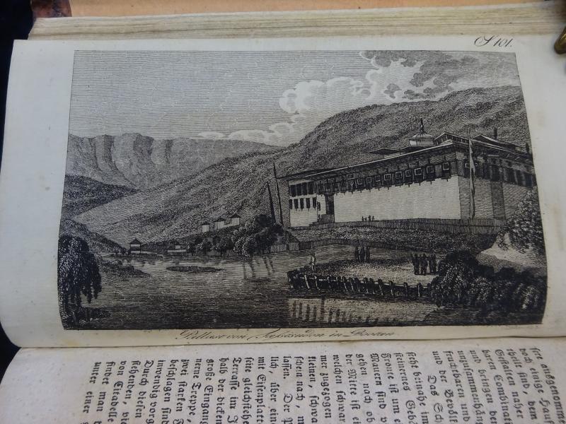 Samuel Turners, Capitains in Diensten der ostind. Compagnie, Gesandtschaftsreise an den Hof des Teshoo Lama durch Bootan und einen Theil von Tibet. Aus dem Englischen übersetzt. Mit 1 Karte und 4 Kupfern. (= Bibliothek der neuesten und interessantesten Reisebeschreibungen. Bd.7). – Bild 2