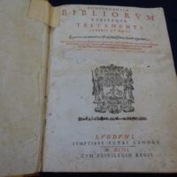 Concordantiae Bibliorum utriusque Testamenti Veteris et Novi. Quas merito maximas & absolutißimas liceat appellare; Opus sacrarum literarum studiosis non minus vtile, quam necessarium, nunc tandem in hac postrema editione, a multis mendis quibus antea scatebat repurgatum, ordine commodissimo digestum, & multorum vocabulorum numero locupletatum.