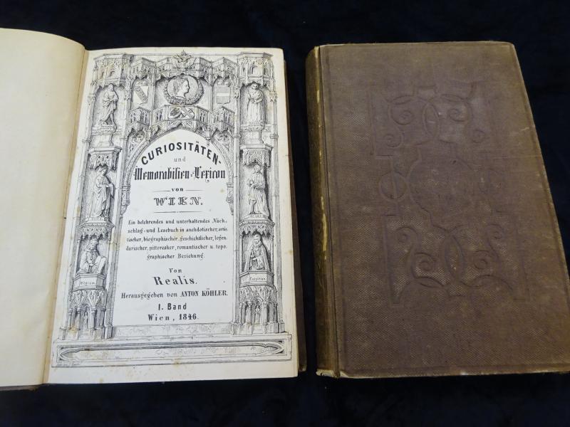 Curiositäten- und Memorabilien-Lexicon von Wien. Ein belehrendes und unterhaltendes Nachschlag- und Lesebuch in anekdotischer, artistischer, biographischer, geschichtlicher, legendarischer, pittoresker, romantischer u. topographischer Beziehung. Herausgegeben von Anton Köhler. 2 Bände. – Bild 2